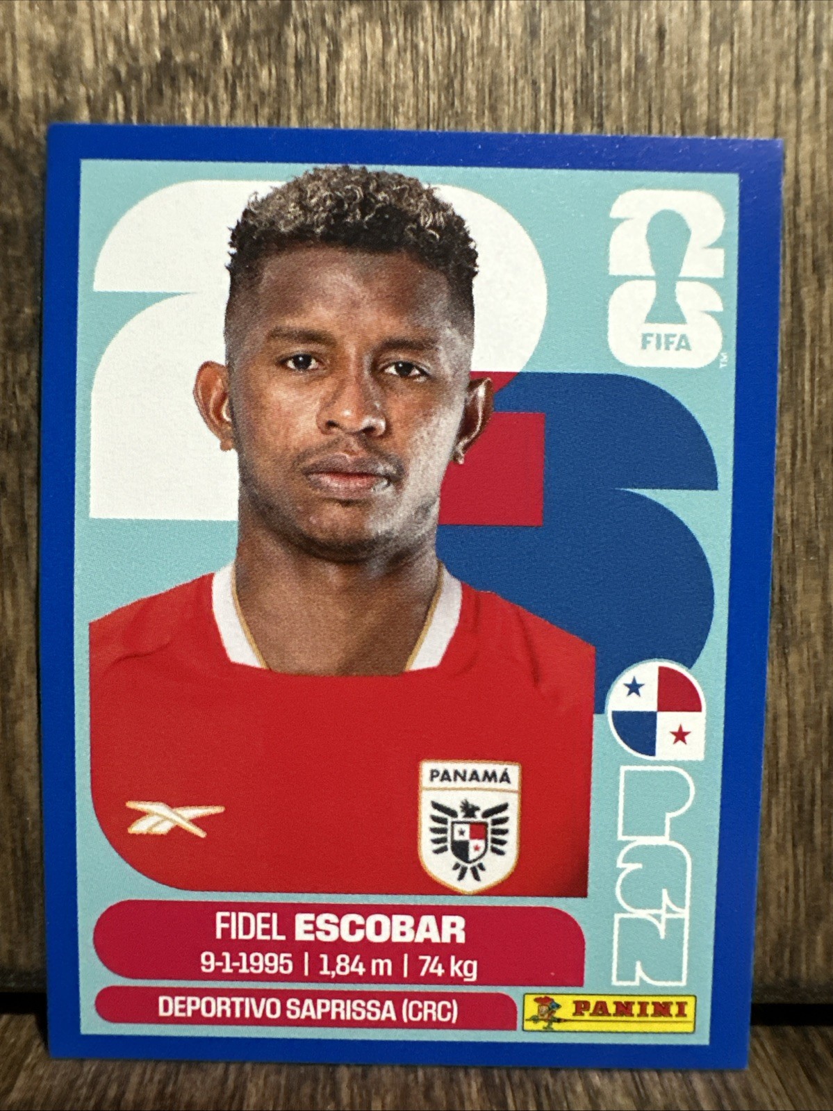 2026 Panini FIFA World Cup Sticker Fidel Escobar #PAN 4 Blue Parallel Panama
