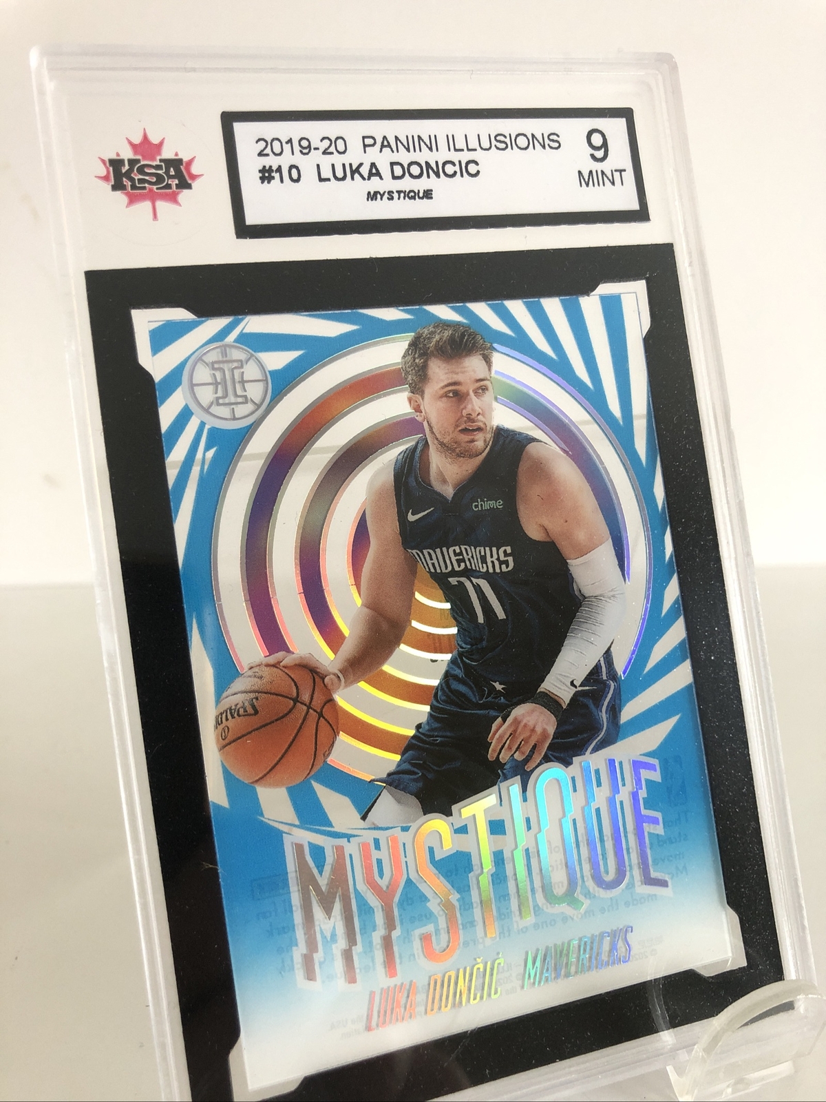 Luka Doncic 2019-2020 Illusions Mystique Blue Acetate SP KSA 9 Transparent Rare