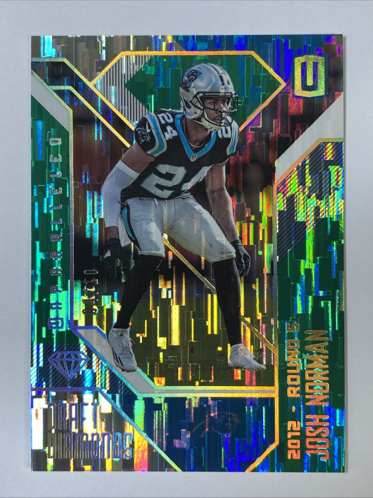 JOSH NORMAN 2016 Panini Unparalleled Draft Diamonds GREEN #04/10 *oz