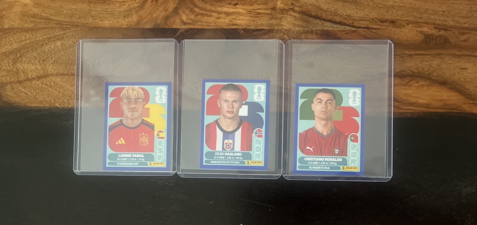 Yamal Ronaldo Halland Panini FIFA World Cup 2026 3 Sticker Blue Parallel Lot