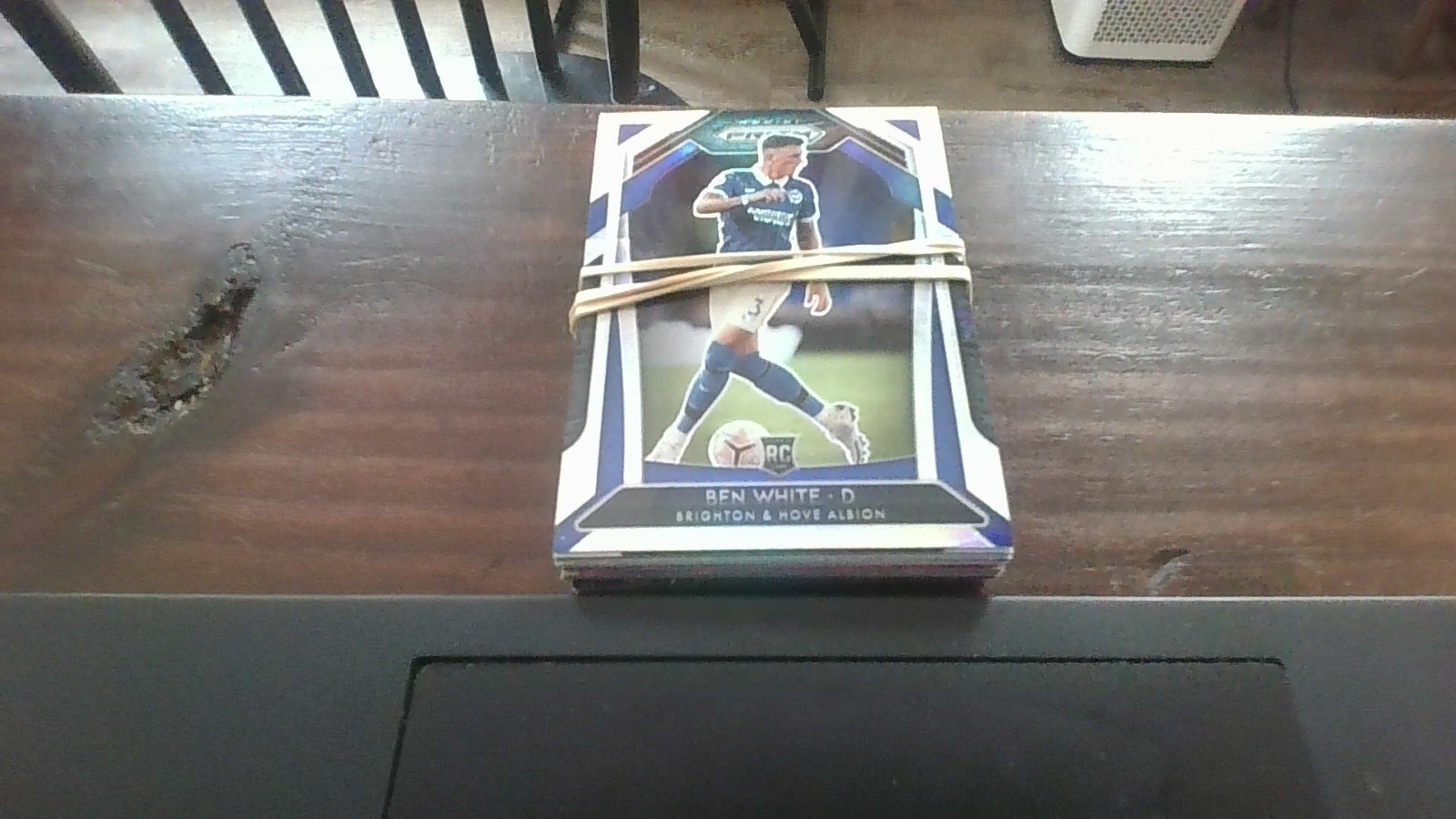 a stack of panini prizm soccer cards excellent condition including halland