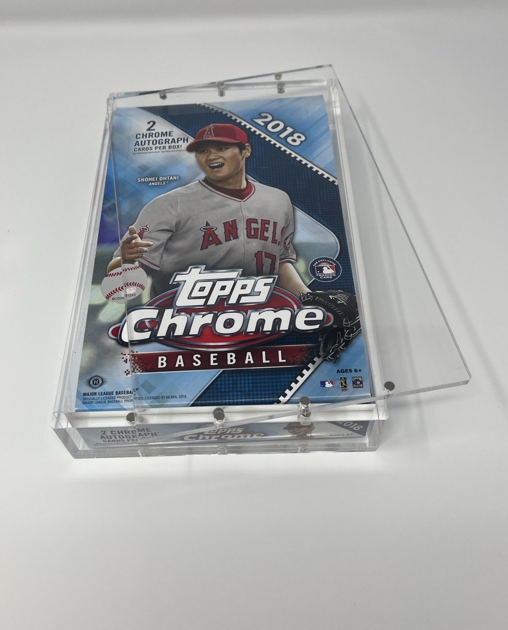 Acrylic Display Case Magnetic Lid FITS 2018 Topps Chrome Baseball Hobby Box
