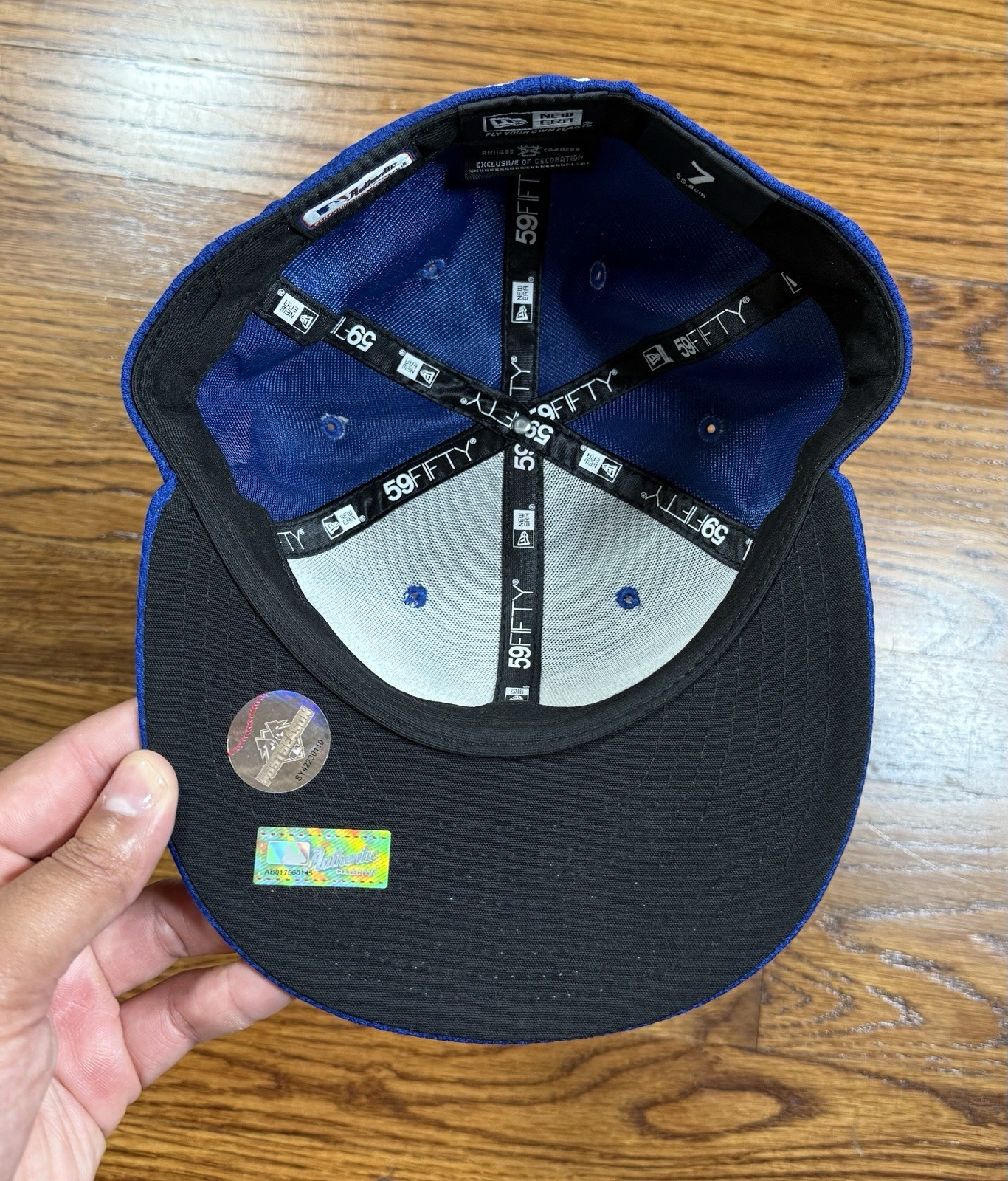 New Era 59fifty New York Mets Fitted Hat Blue World Series 2015 Men’s Size 7