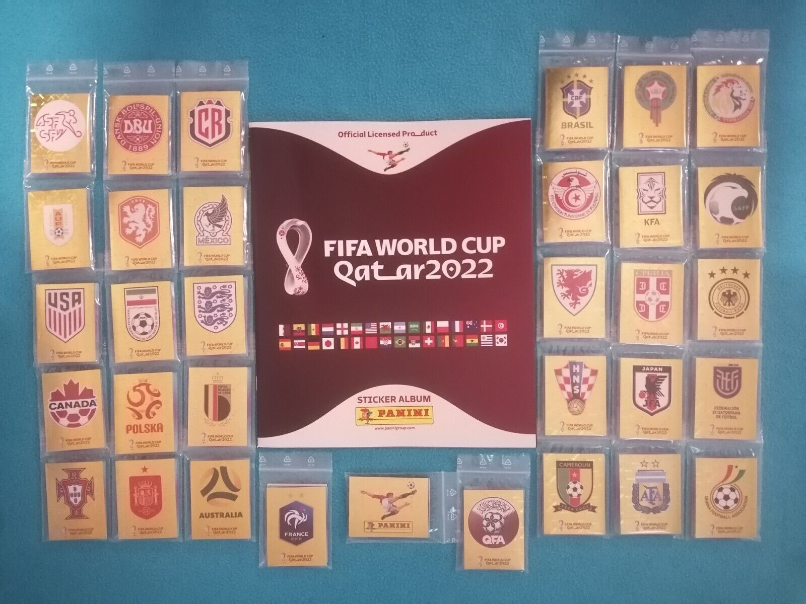 Panini FIFA World Cup Qatar 2022 USA version stickers #BEL1 — #KOR20 lot of