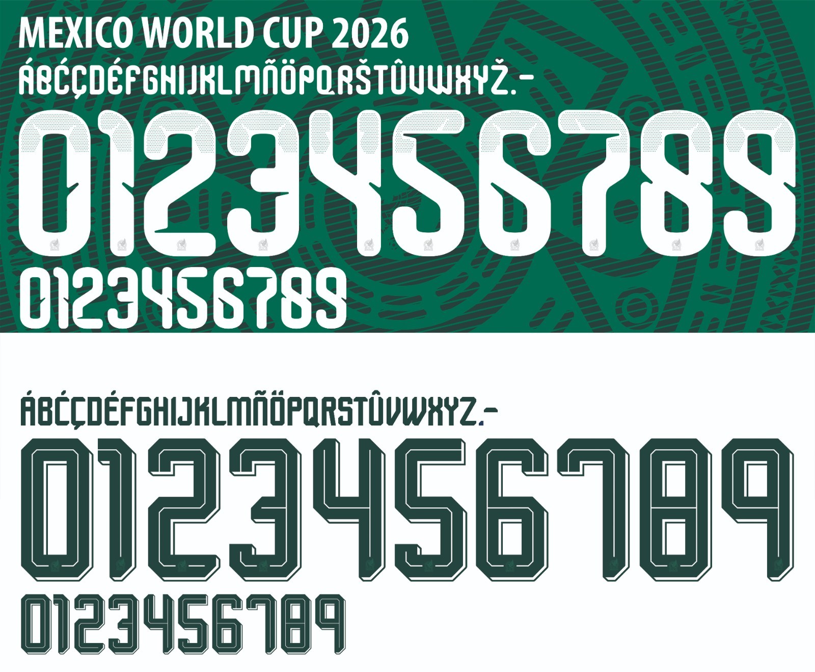 Name&Number Set For Mexico World Cup 2026 Home/Away Football Soccer