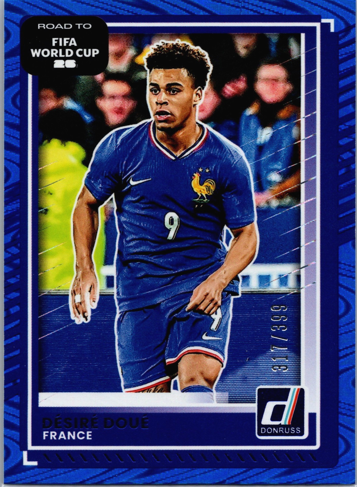 Desire Doue 2025-26 Donruss Road to FIFA World Cup Blue Swirl #/399 France #143