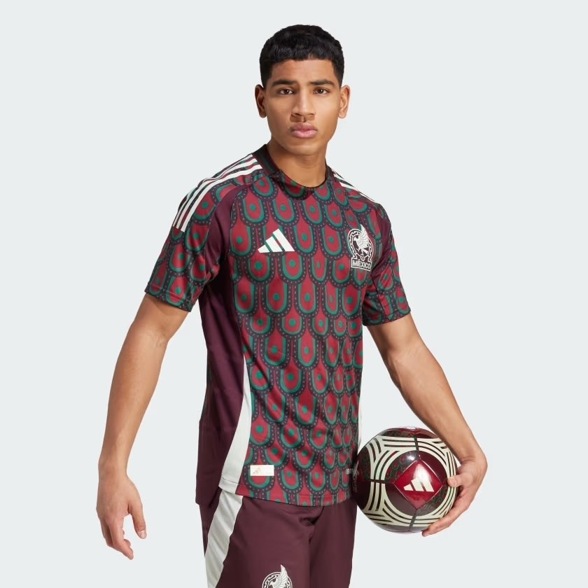 ADIDAS MEXICO 2024M ENS AUTHENTIC HOME JERSEY RED COLOR HD6898 COPA AMERICA