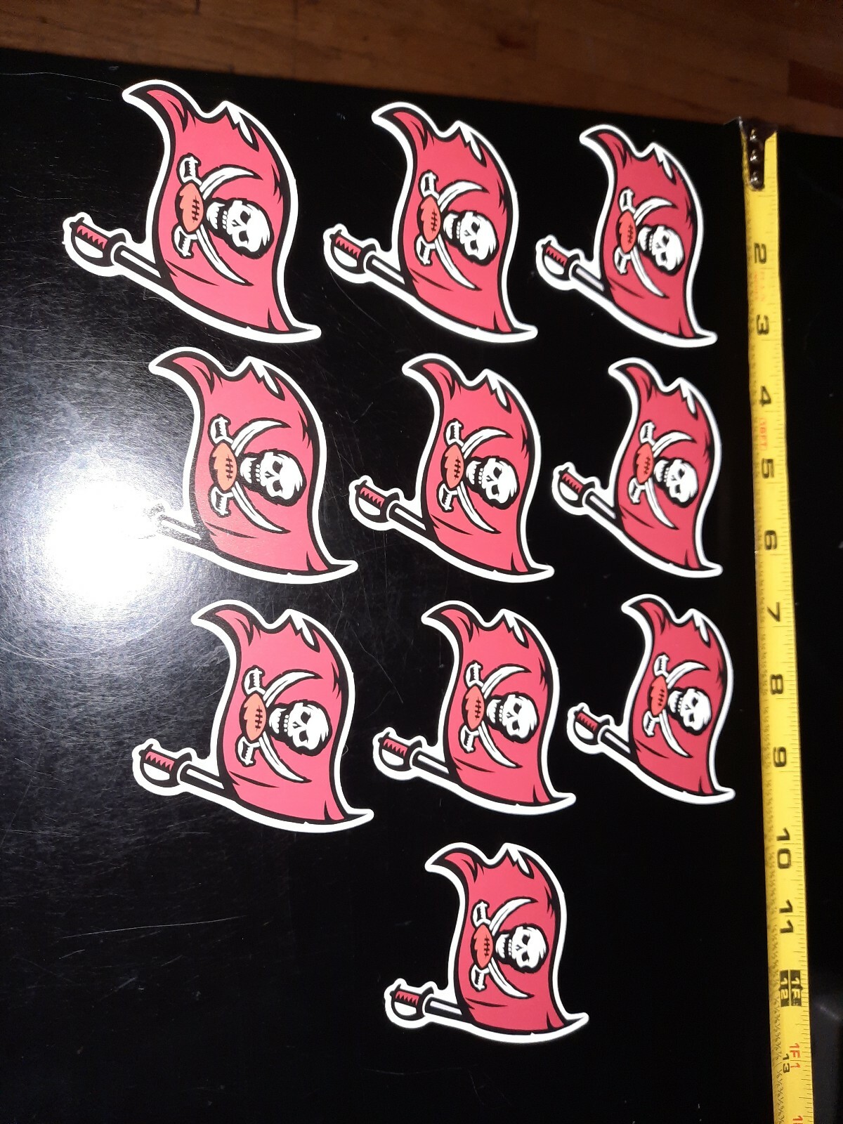 Lot of 10 Tampa Bay Buccaneers NFL Football Decal Sticker Team Logo