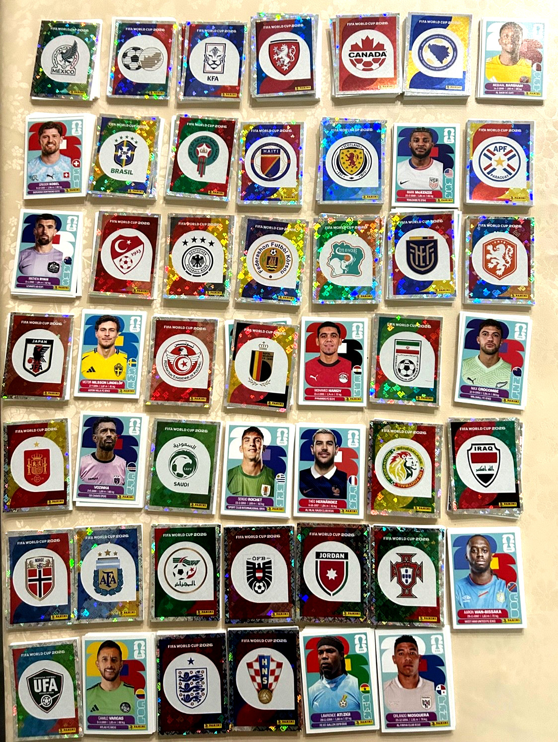 2026 World Cup soccer sticker singles Group 1 Mexico, South Africa,Korea,Czechia
