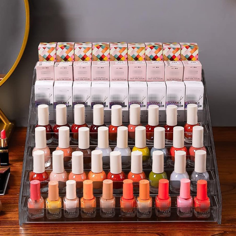 Acrylic Display Shelf Counter Riser Stand Rack Shelves for Salons Toys Home Use