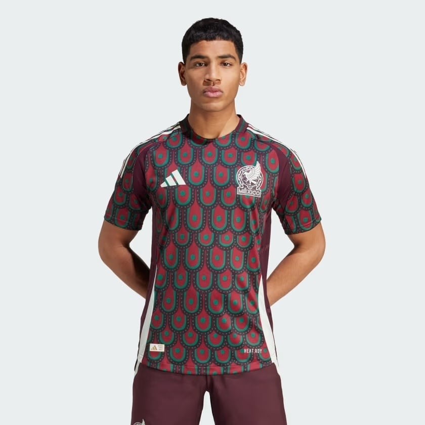ADIDAS MEXICO 2024M ENS AUTHENTIC HOME JERSEY RED COLOR HD6898 COPA AMERICA