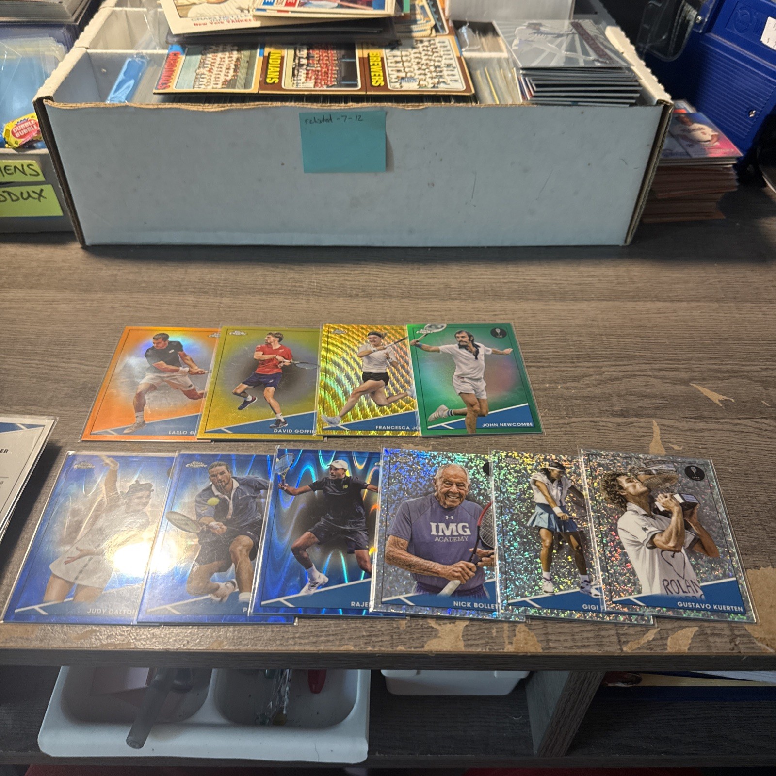 2021 TOPPS CHROME TENNIS REFRACTOR LOT 22 GOLD BLUE RAYWAVE PURPLE WAVE GREEN +