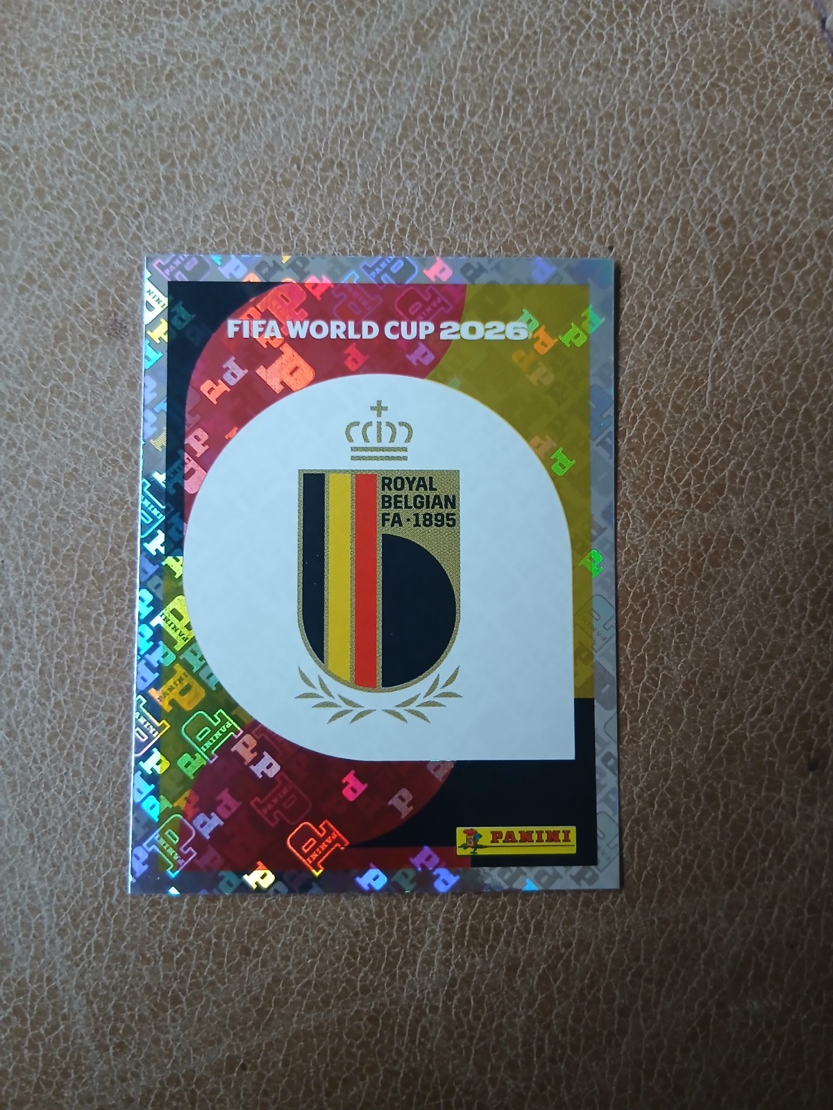 Panini FIFA World Cup 2026 Stickers BEL1 Belgium team foil badge