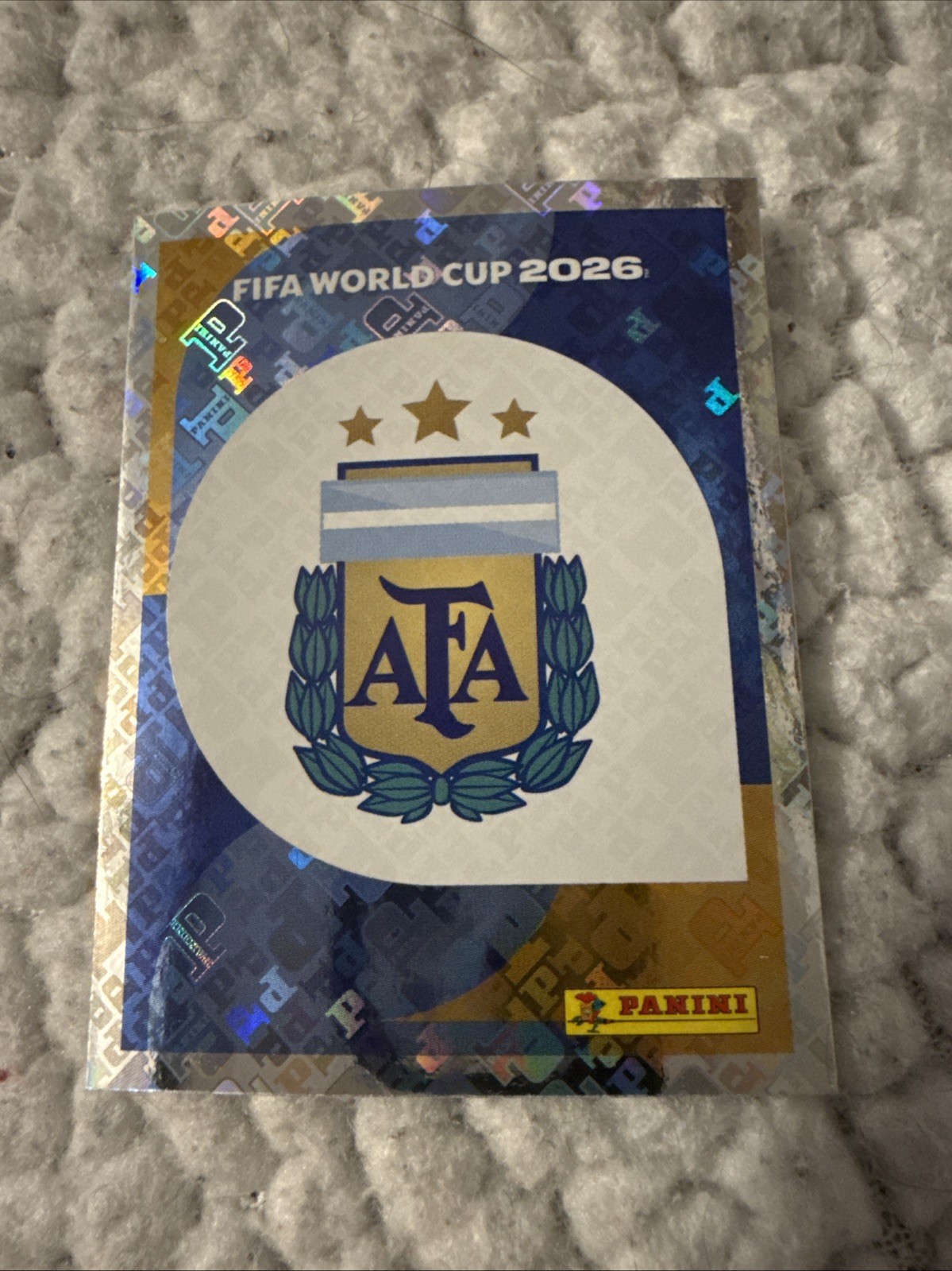 2026 Panini FIFA World Cup Argentina Logo Holo Foil Sticker ARG 1 Official