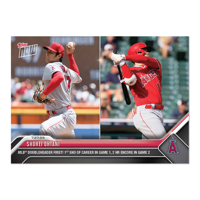 2023 Topps Now #625 — Shohei Ohtani Doubleheader 1st Shut Out & 2 HR