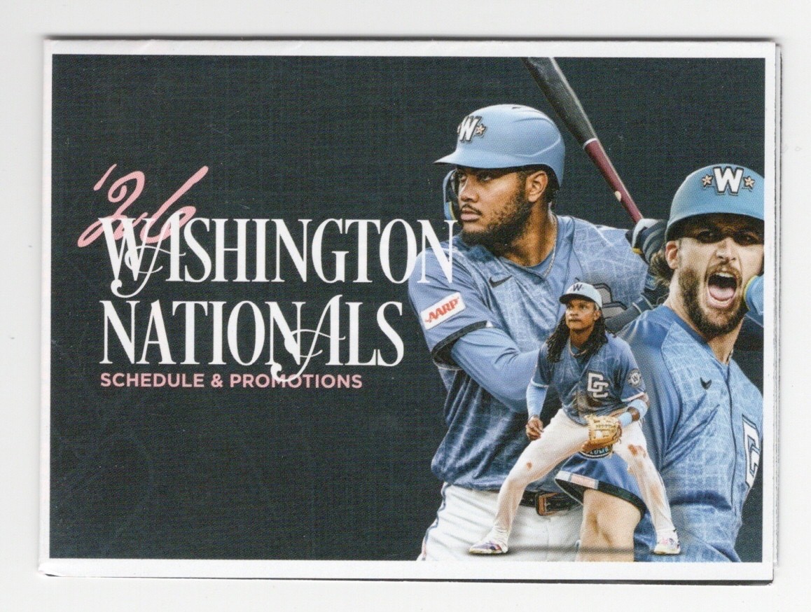 Washington Nationals 2026 Regular Season Pocket Schedule Featuring James Wood