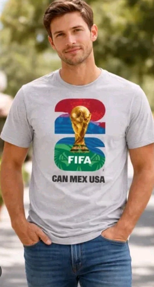 FIFA UNISEX WORLD CUP CAN MEX USA 2026 OFFICIAL LICENSED T-SHIRT
