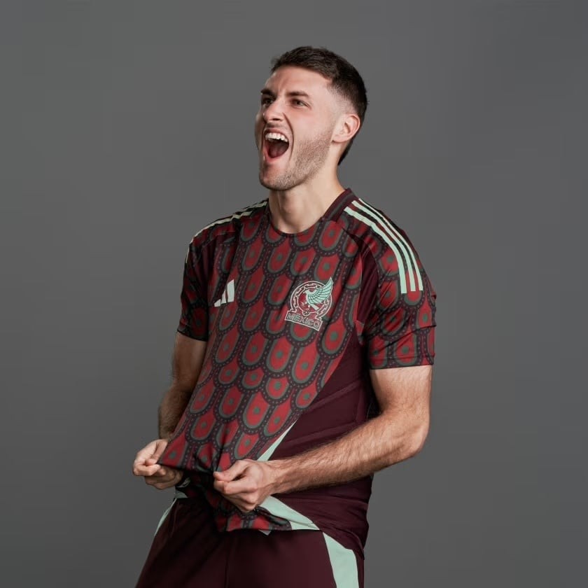 ADIDAS MEXICO 2024M ENS AUTHENTIC HOME JERSEY RED COLOR HD6898 COPA AMERICA