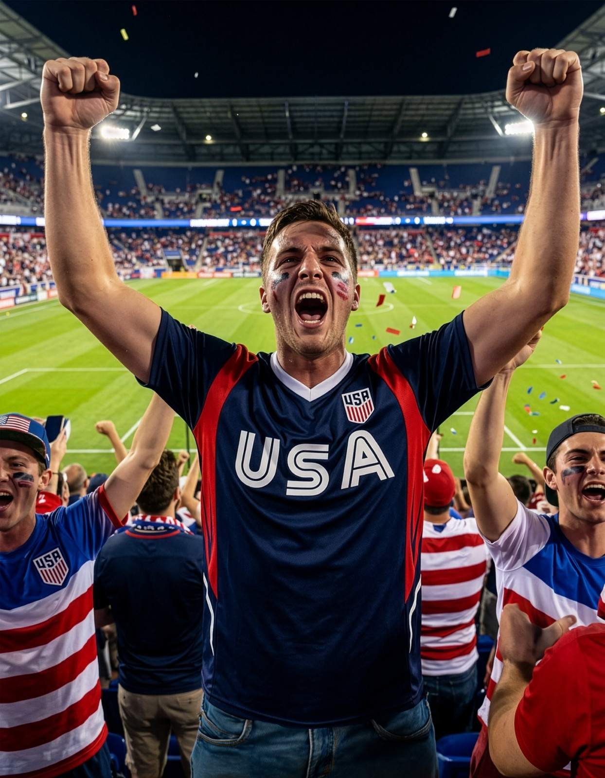 USA Soccer Training Jersey For Adults and Kids, Licensed US Soccer Shirt