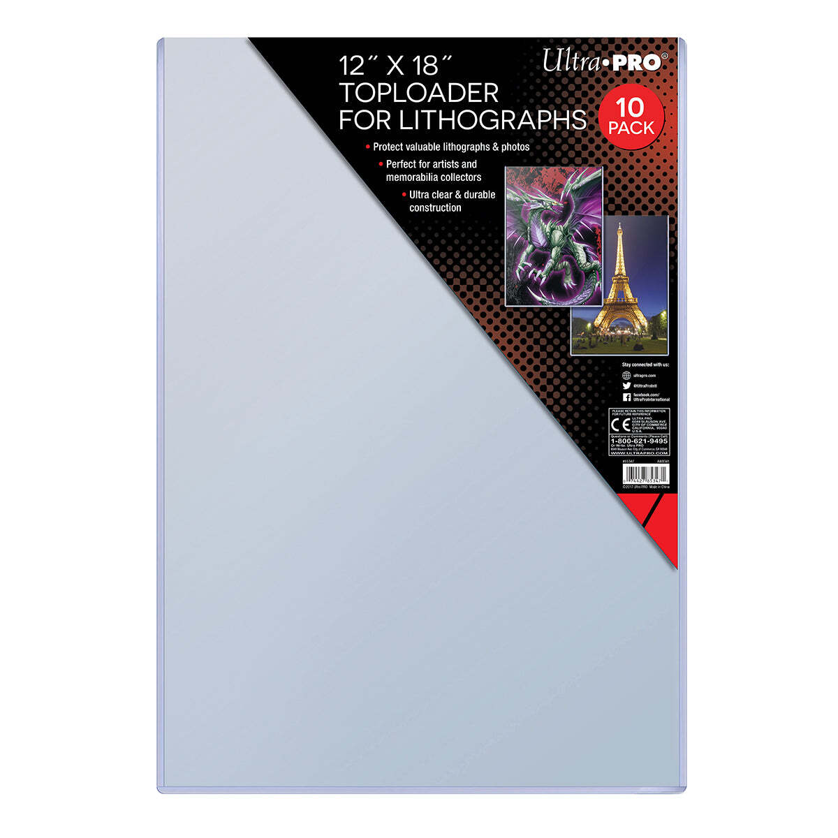 Ultra PRO 12″x18″ Litographs Toploaders Clear Memorabilia Collectors Protector