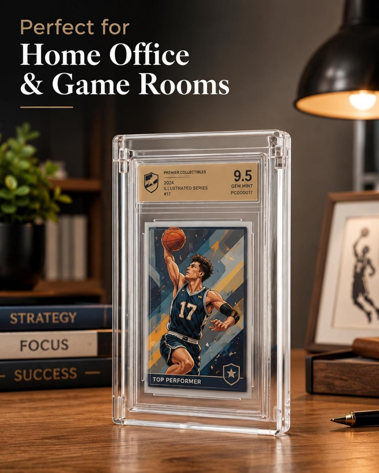 BGS Card Display Acrylic Case 8mm Magnetic UV Protection Standard Size US Stock