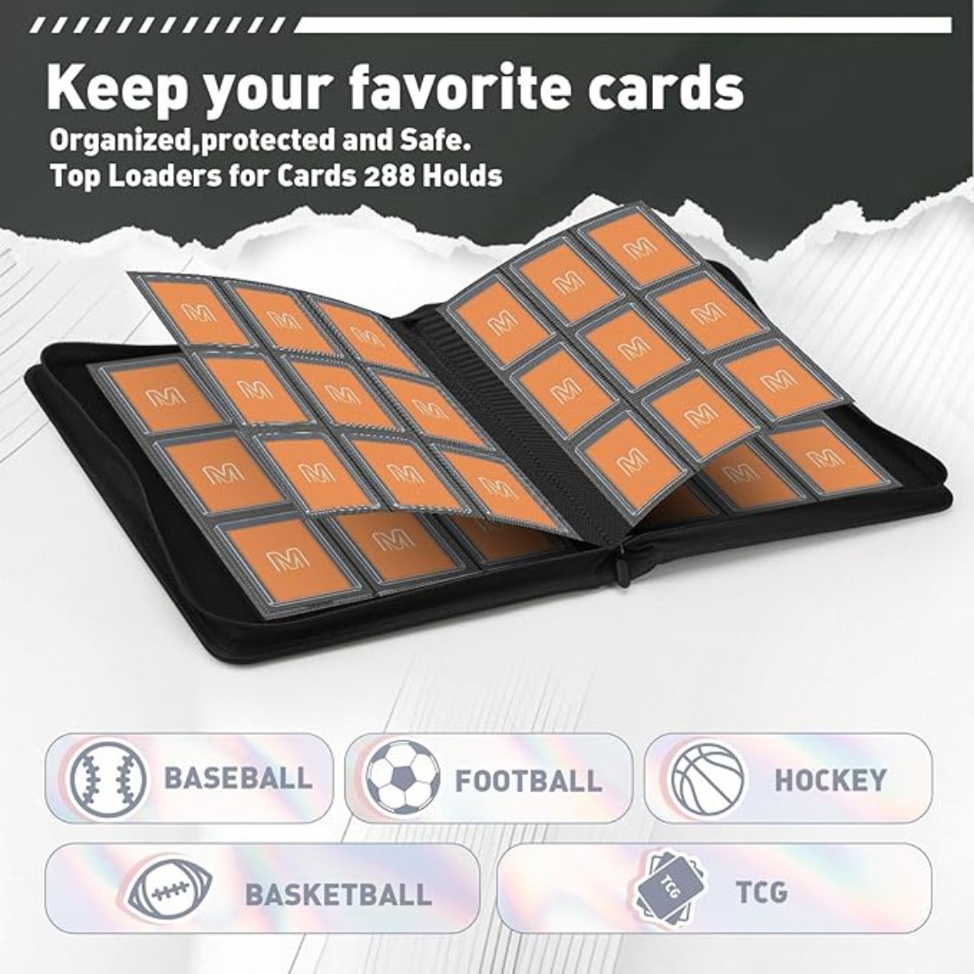 Toploader Binder Holds 288 Toploaders 9 Pocket Top Loader Binders for 3 x 4»