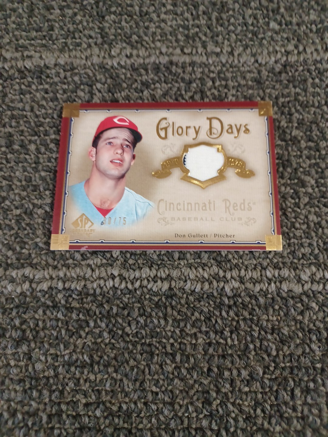 2005 SP Legendary Cuts — Glory Days Don Gullett #GD-GU Jerseys (MEM) #30/75