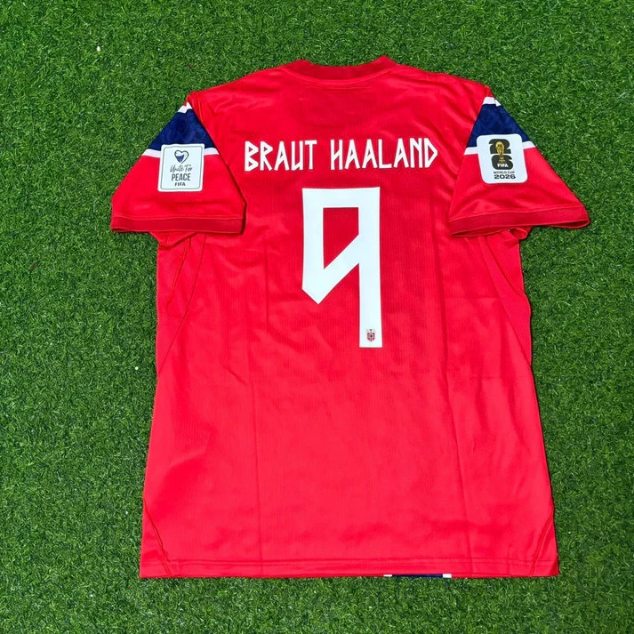 Erling Haaland #9 Norway World Cup 2026 Home Football Shirt