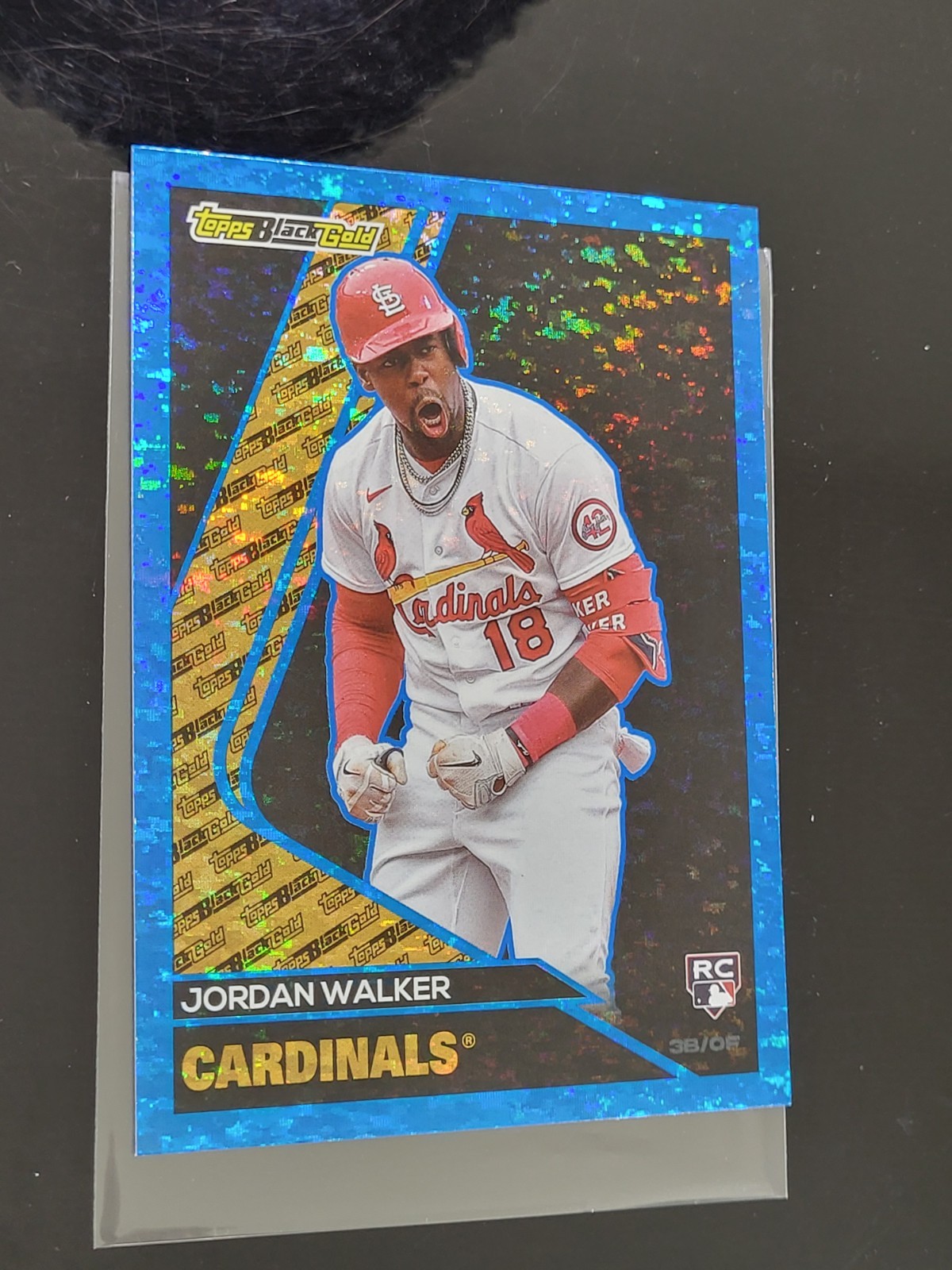 2023 Topps Black Gold blue border SP Jordan Walker rookie READ